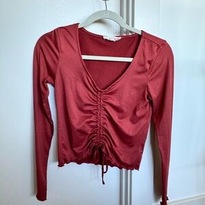 Rusty red ruched top